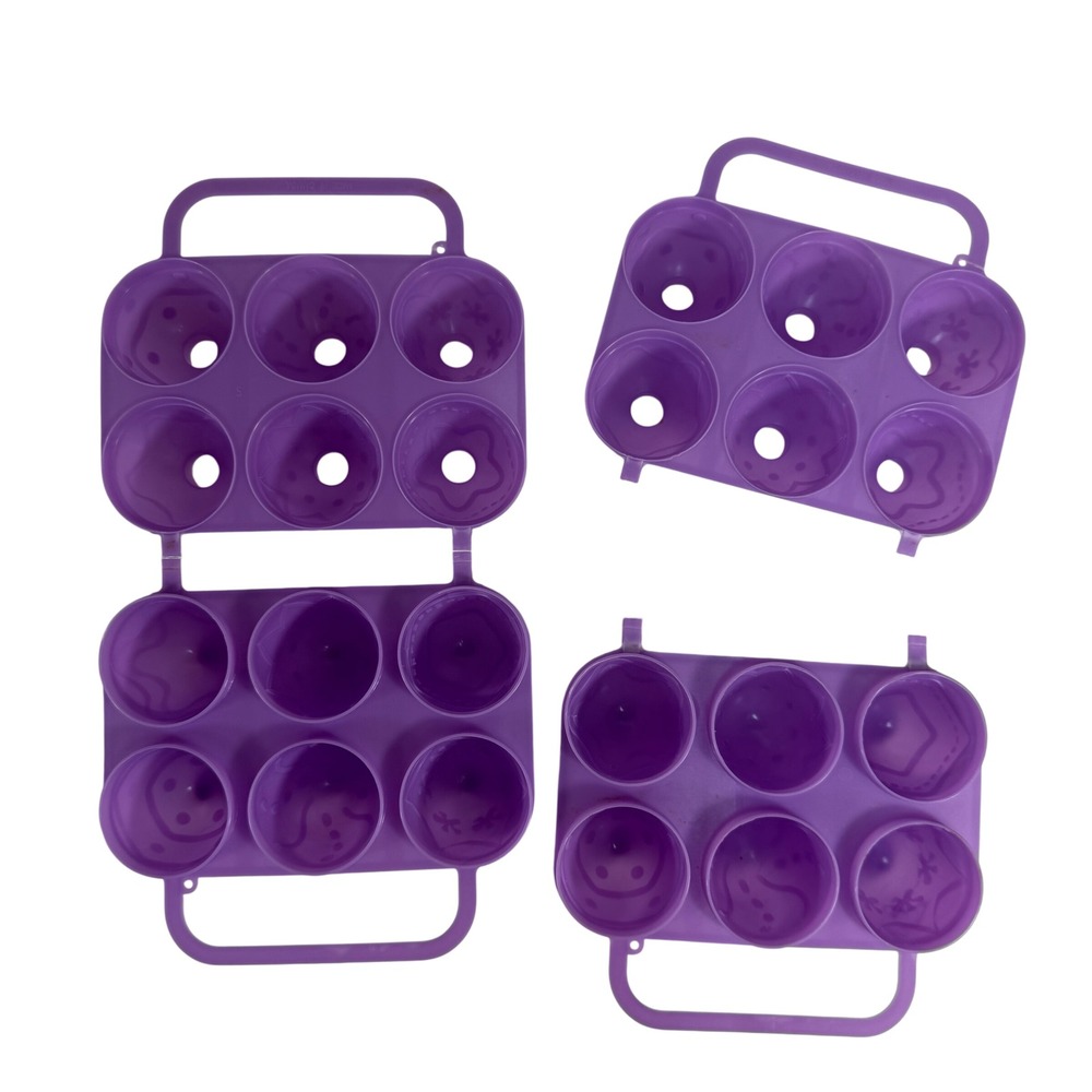 Jell-O Shots Egg Molds Jigglers‎ Retro 90s Purple Plastic Lot of 2 Purple Easter